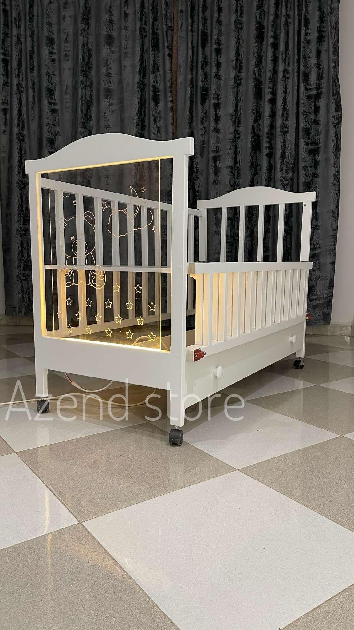 🛌Lit de bébé 👶 100% bois rouge💪